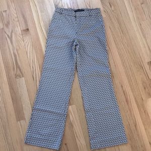Zara graphic cotton wide leg trousers